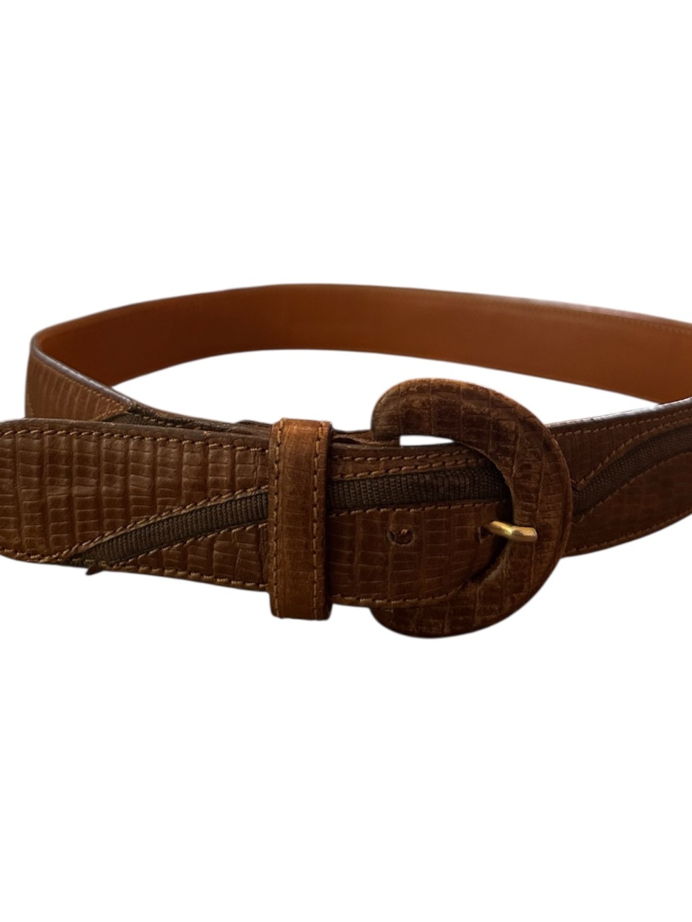 Vintage Giorgio Armani Brown Leather Belt. Size: 30